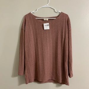 Pink striped sweater